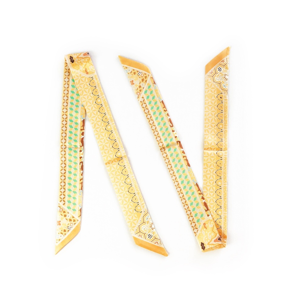 2 Twilly Scarves - Handbag Purse Twilly Scarf Pair